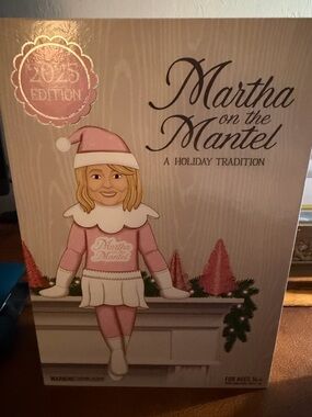Martha on the Mantel 2025 Edition Pink Holiday Figure